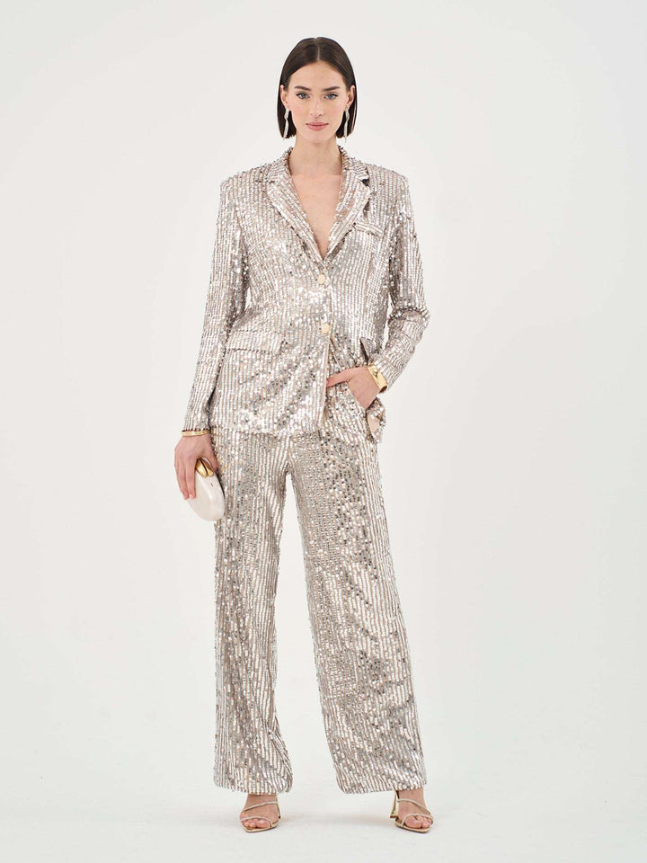 Pippa Wide Leg Sequin Trouser
