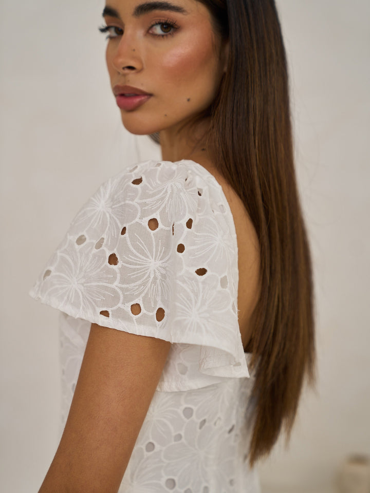 BRODERIE MIDI DRESS