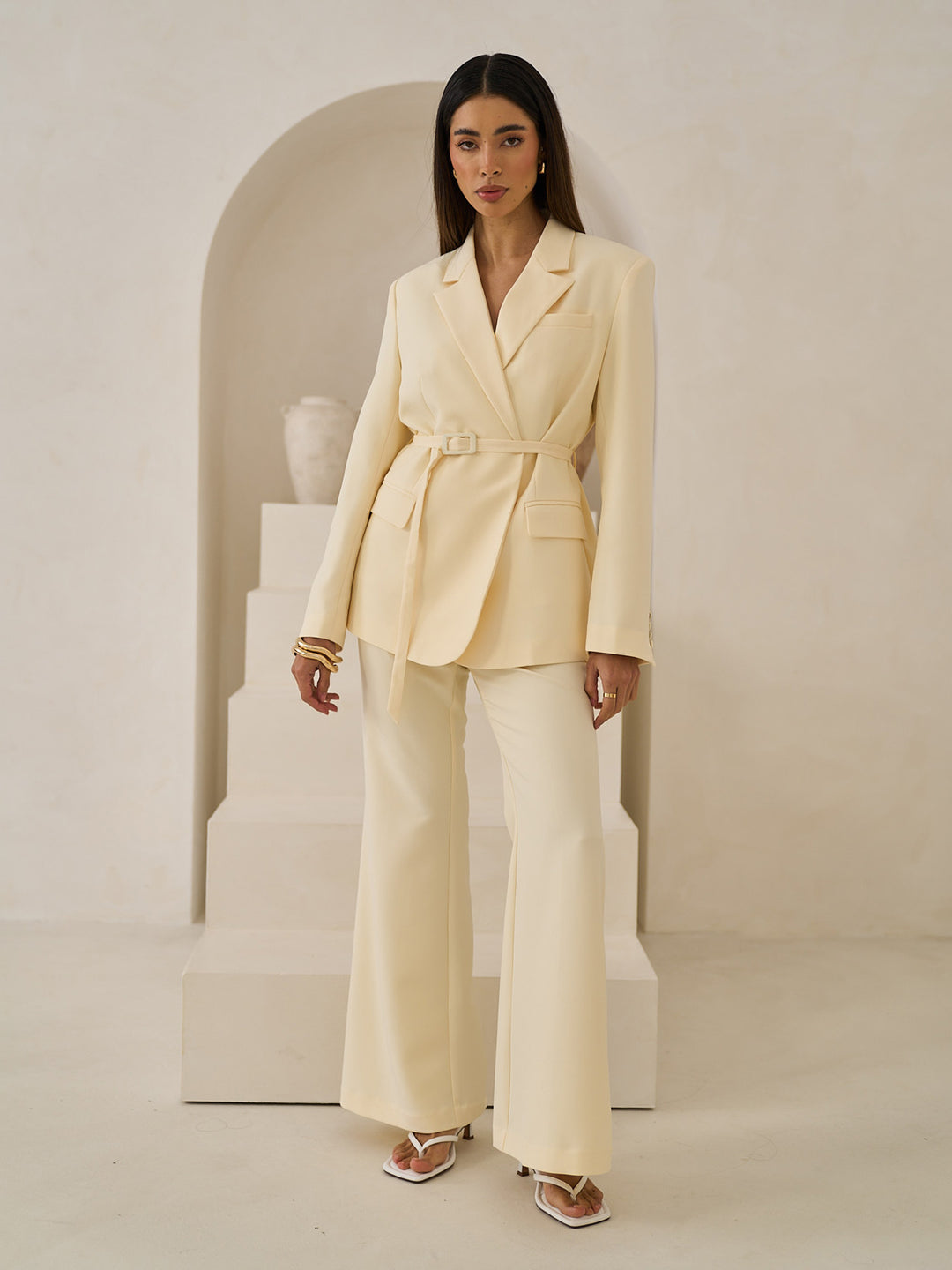 FLARE LEG TROUSERS