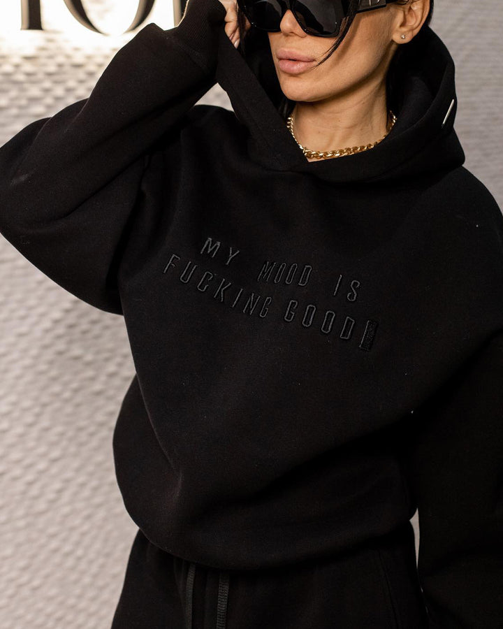"MY MOOD IS FUCKING GOOD" Street Fashion Casual Set