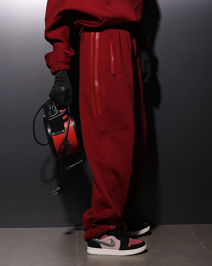 Women Casual Street Fashion Red Color Two-piece Set